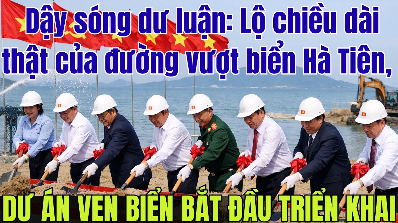 Lộ chiều dài thật của đường vượt biển Hà Tiên, dự án ven biển bắt đầu đã cắm cọc đầu tiên