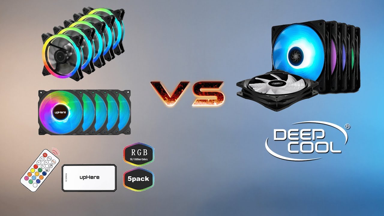 Deepcool & upHere RGB Fans Comparison $30-$35 | RGB123-5, C8123-5, RF120M