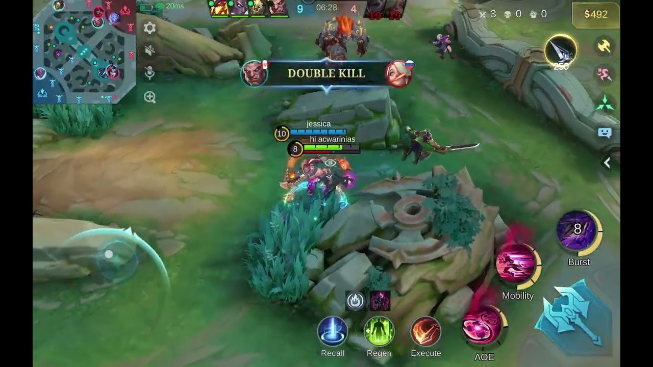 Playing mobile legens