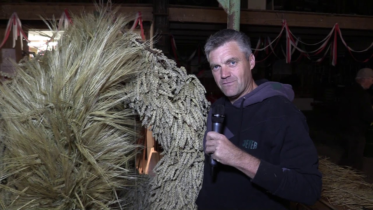 Erntekrone binden 2018 in Cleverns