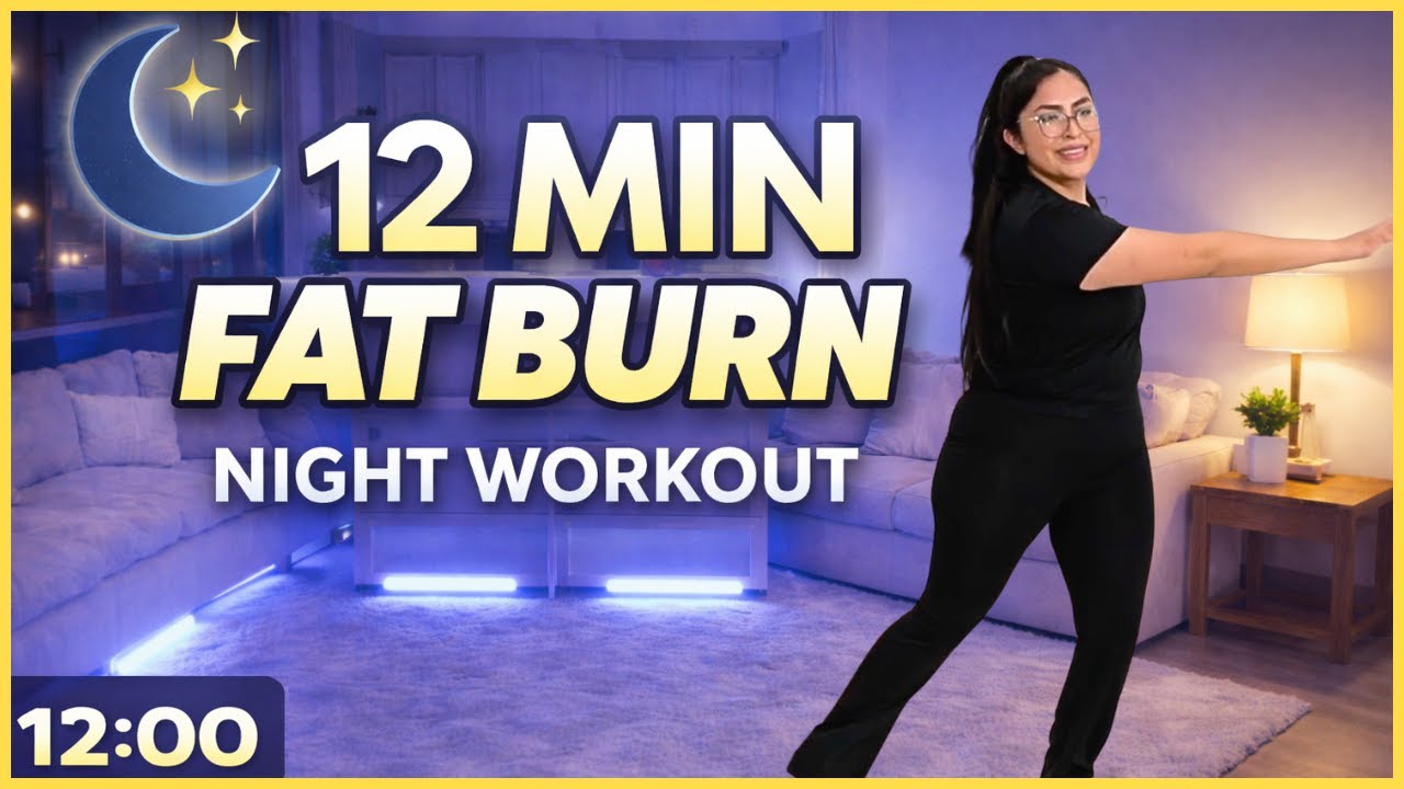 12 Minute Night Workout to Burn Fat (Beginner Friendly, No Equipment)