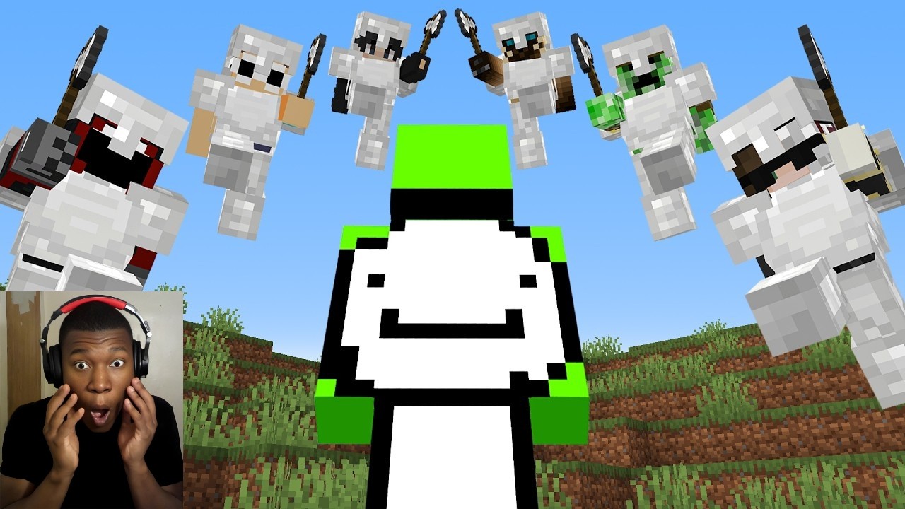 Minecraft Speedrunner VS 6 Hunters REACTION!