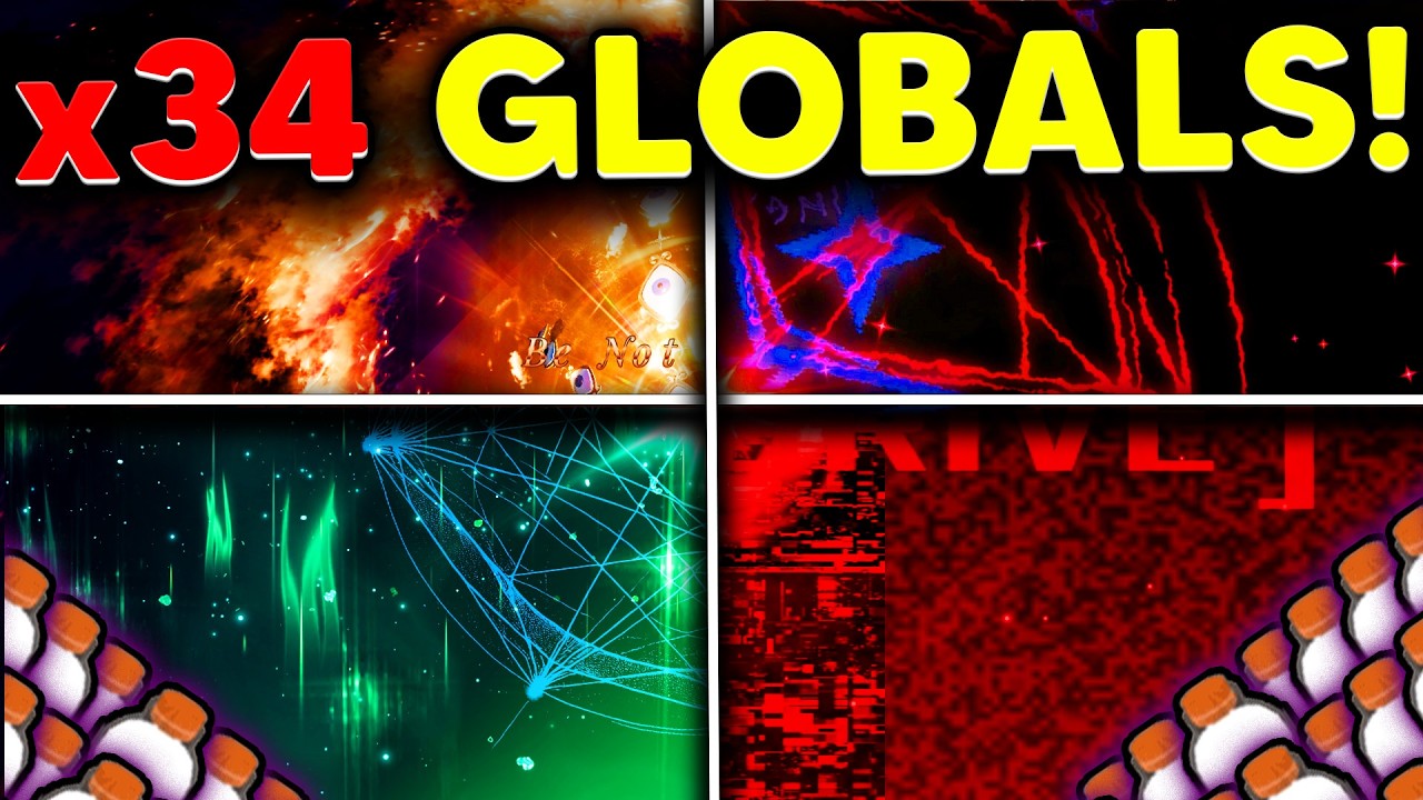 I ROLLED 34 GLOBAL AURAS At ONCE! | Sol's RNG