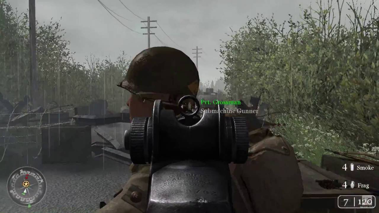 Defending the Pointe du Hoc - Call of Duty 2 Gameplay HD