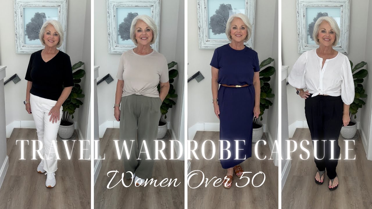 Vacation Capsule Wardrobe Women Over 50 | #fashionover50 #travelclothes #over50style