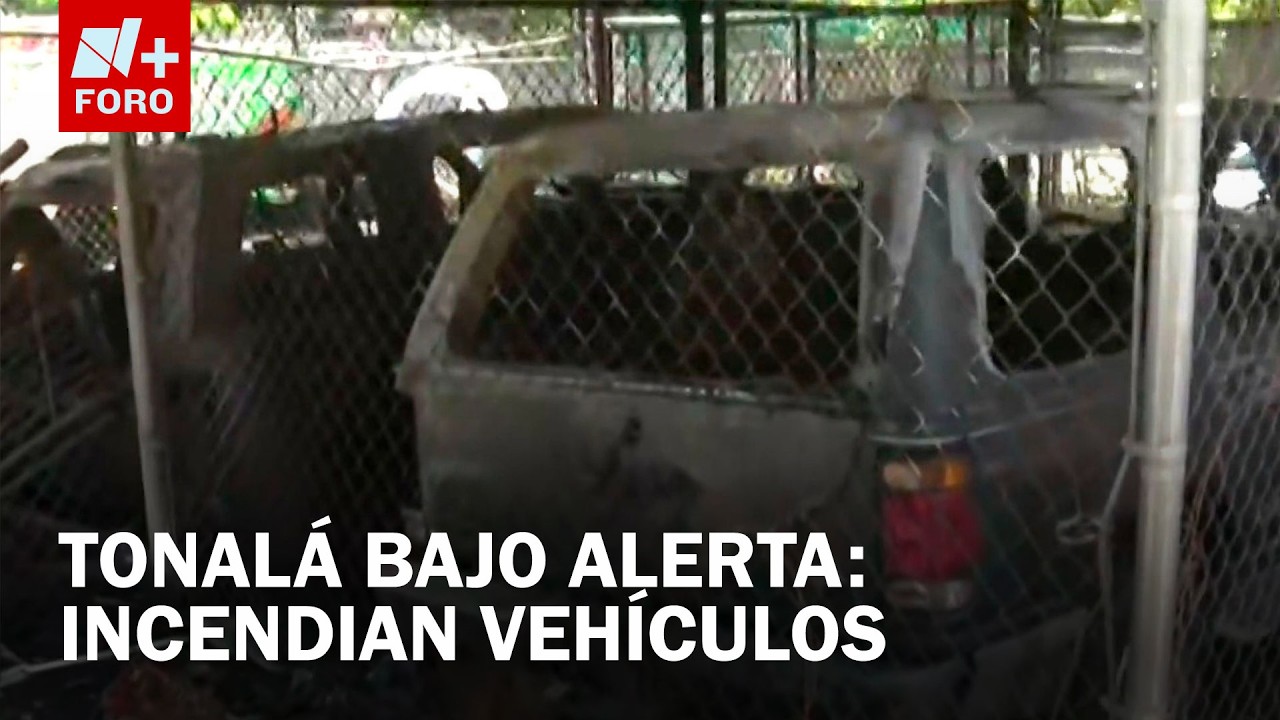 Incendian Cuatro Vehículos en Pensión de Tonalá, Jalisco