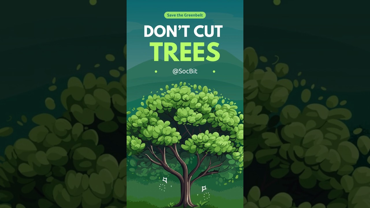 Save trees, save shade, save air, save life.