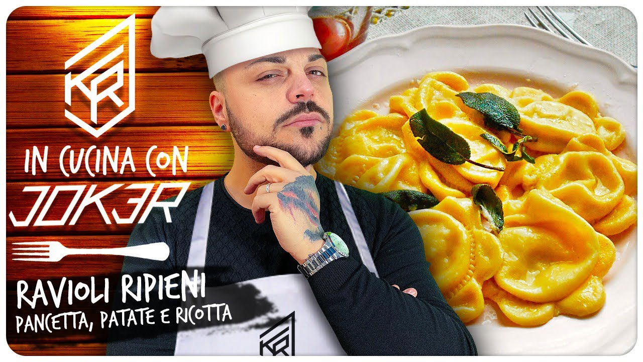 RAVIOLI RIPIENI di Patate,Ricotta e Pancetta SALTATI BURRO E SALVIA ! In Cucina Con JOKER
