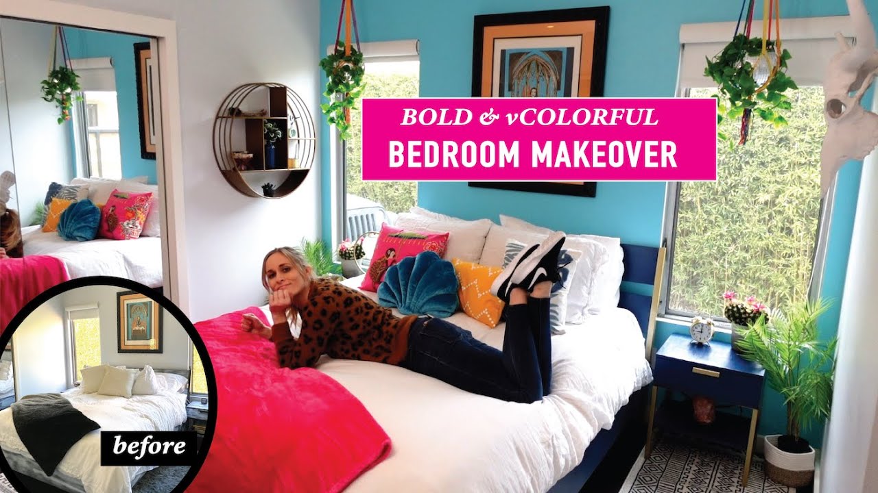 BOLD & COLORFUL MAXIMALIST BEDROOM MAKEOVER (Inspired by Boutique Hotels!)