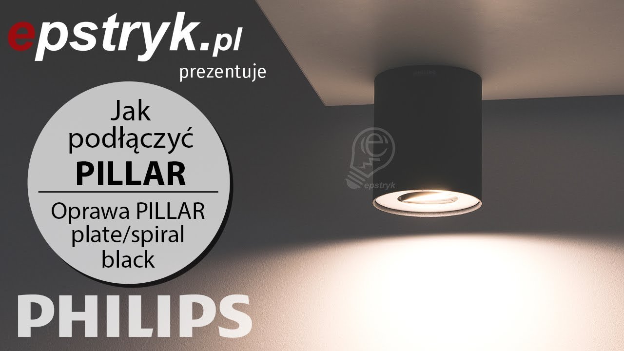 JAK PODŁĄCZYĆ na 2 sposoby - PILLAR MyLiving oprawa sufitowa typu spot od PHILIPS