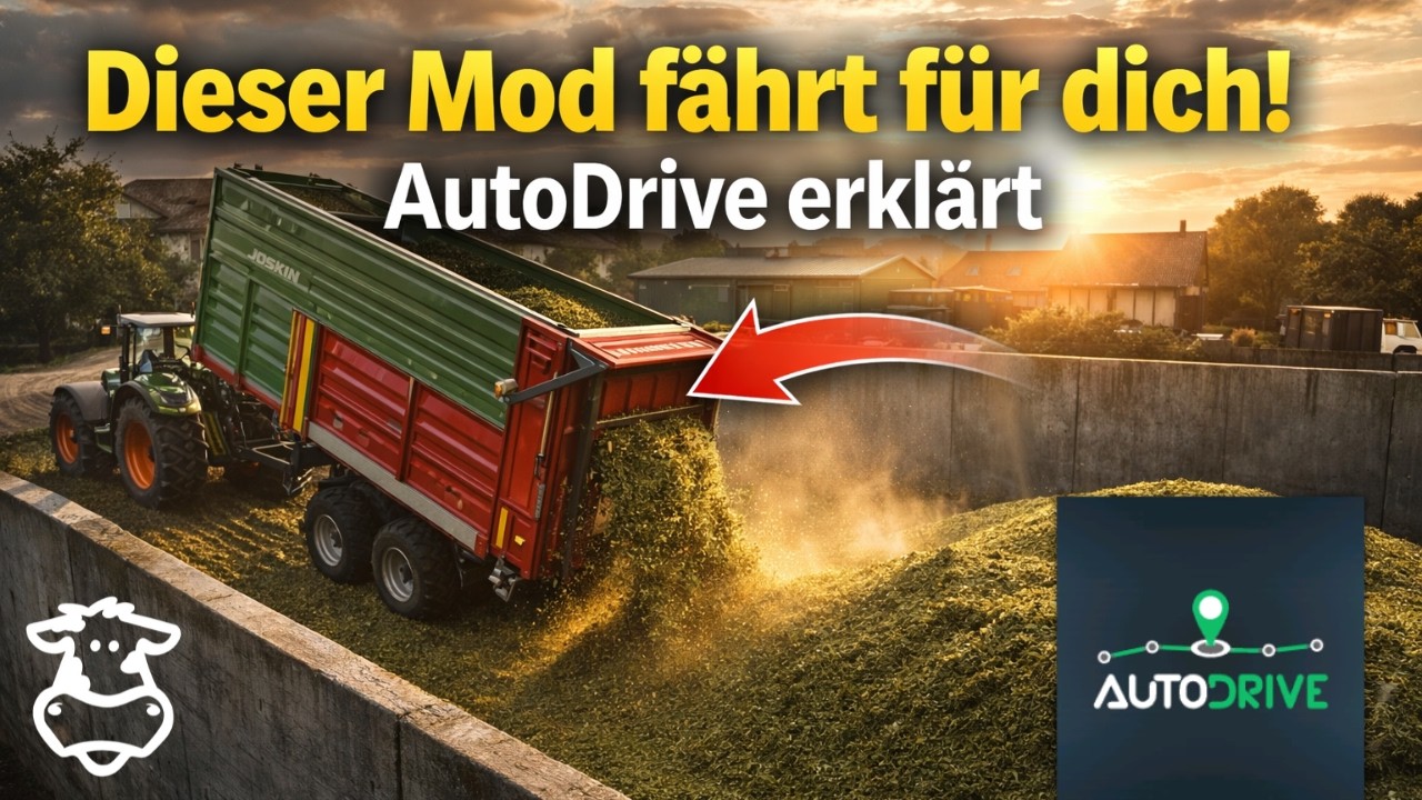 Dieser Mod fährt für dich! AutoDrive erklärt 🐮🚜 #fs25 #ls25 #autodrive #mod #tutorial #farming