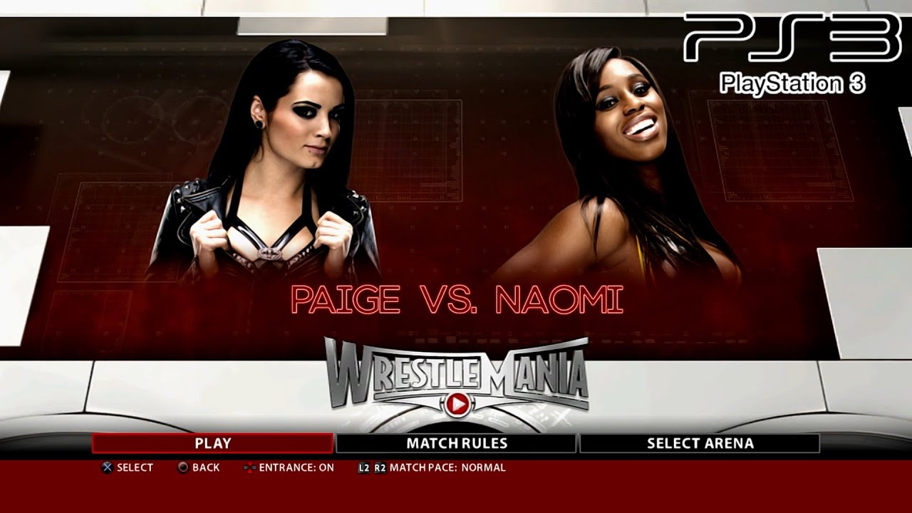 WWE 2K16 PS3 - Paige VS Naomi [2K][mClassic]
