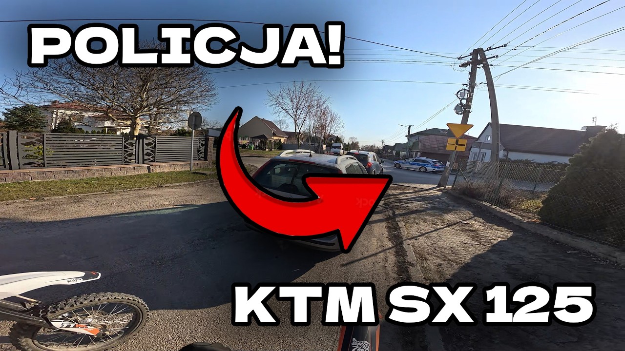 NIEBEZPIECZNA SYTUACJA Z POLICJĄ | JEŹDZI ZE ZŁAMANYM PALCEM | WHEELIE KTM SX 125 | KAYO 140 TT