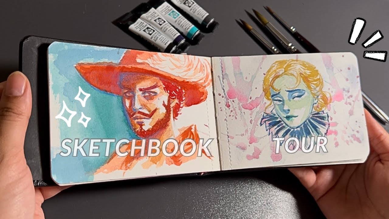 جولة في اصغر دفتر رسم / سكتش بوك عندي 🩶🥹 + ادوات رسم جديدة من ايطاليا 🇮🇹