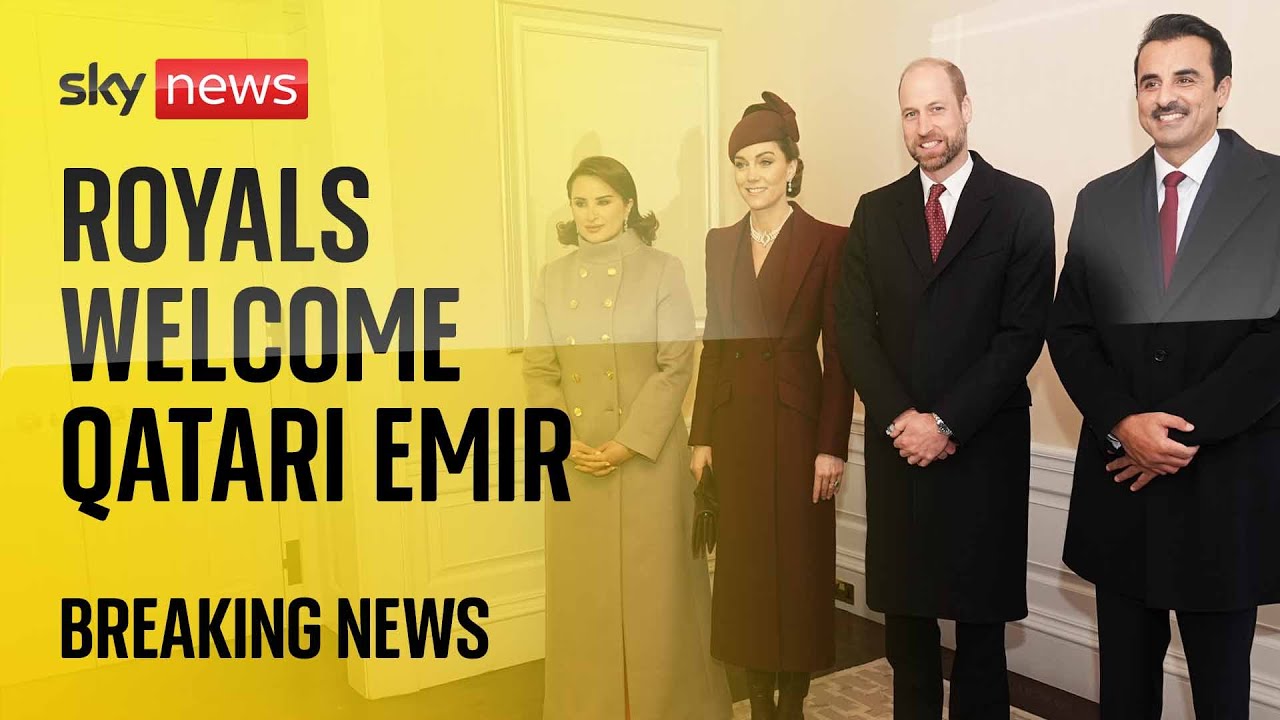 Kate joins royals in welcoming Qataris for state visit