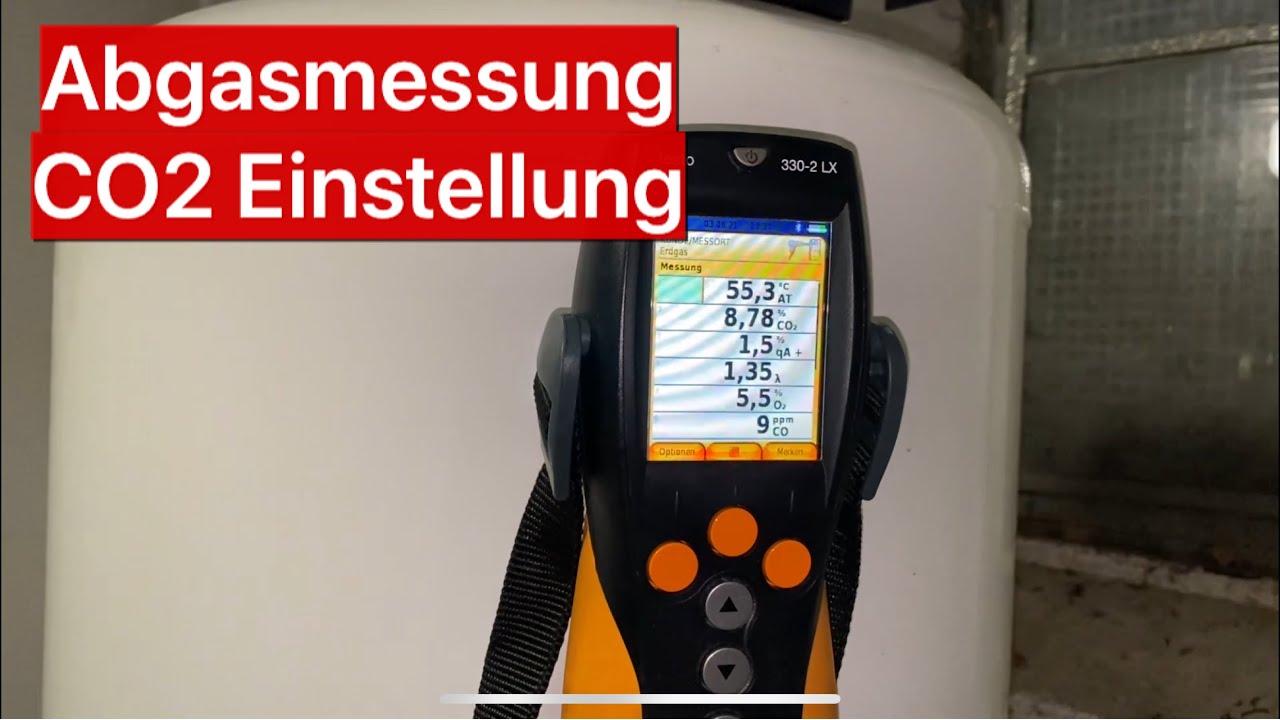 Abgasmessung an der Heizung-Wolf CGB 75/100 CO2 Einstellung