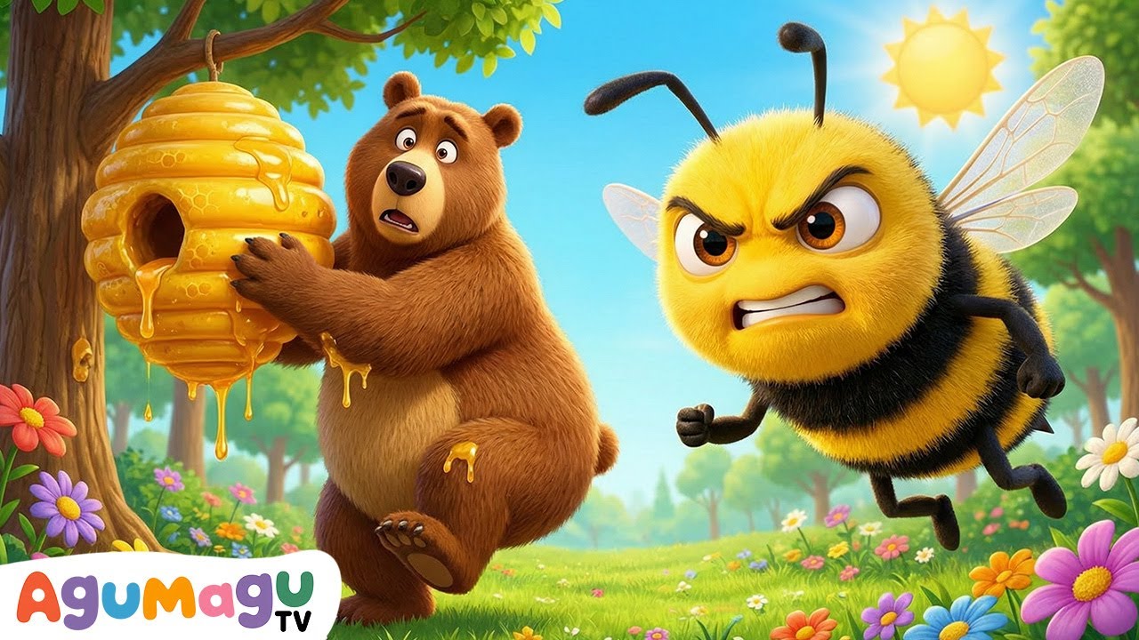 Bee Buzz Buzz Buzz | Nursery Rhymes & Kids Songs | AguMaguTV