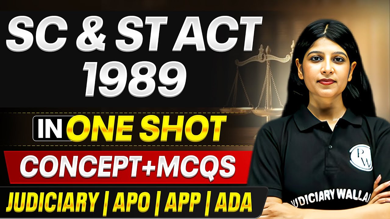 Complete SC & ST Act 1989 In One Shot 🔥| For Judiciary/APP/APO/ADPO Exam | Judiciary By PW