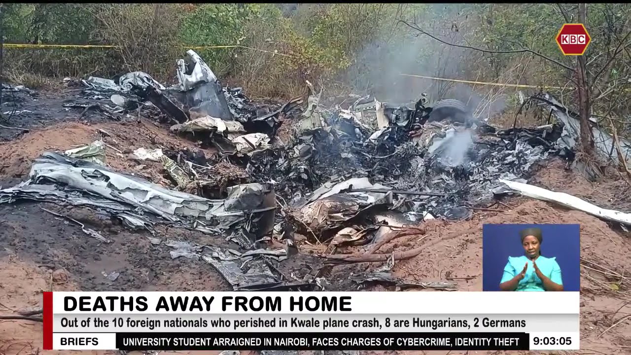 10 foreign nationals, one Kenyan die in Kwale plane crash on their way to Maasai Mara