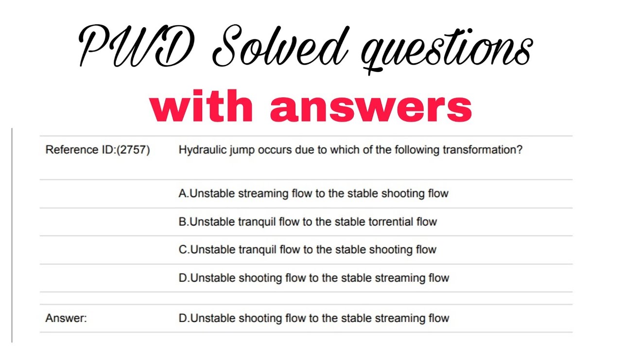 Pwd previous question paper | PWD solved question with answers | solved paper