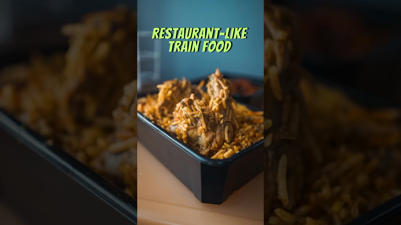 Get restaurant-like food on trains using the RailRestro app #shorts #goodfoodbro #trainfood