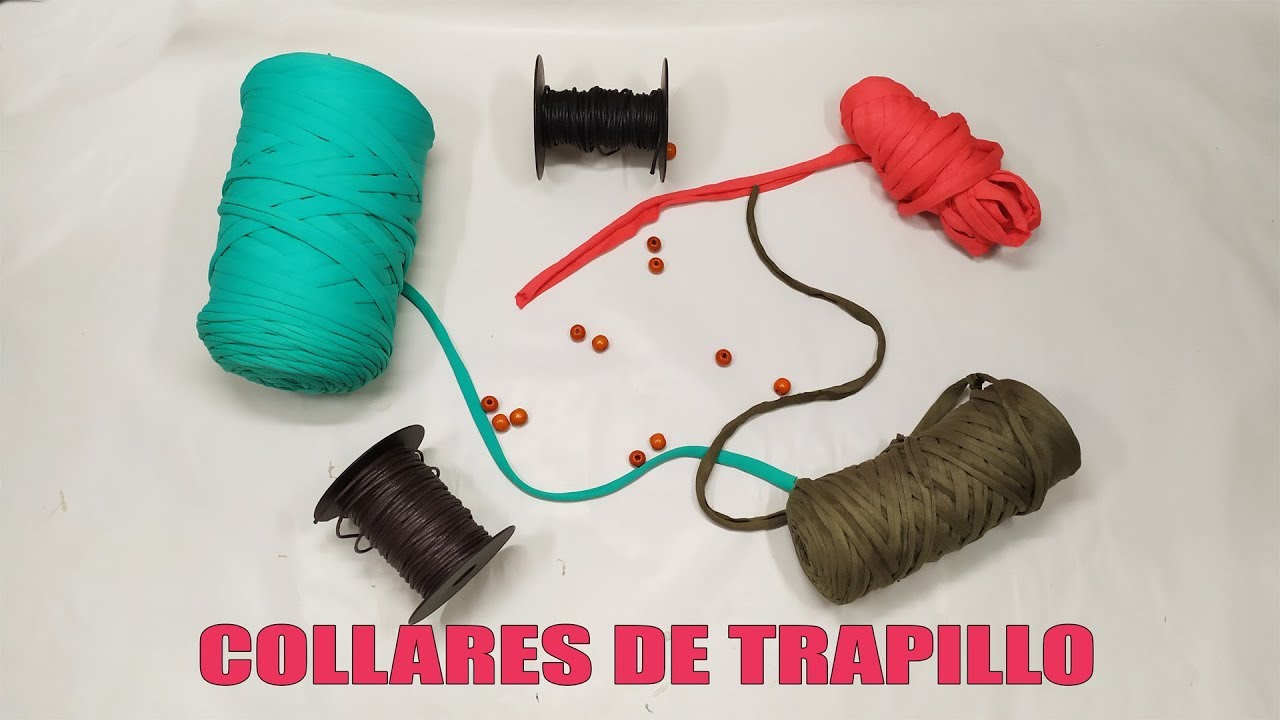 Como hacer collares de trapillo o tela de playeras :dos modelos para el veranito