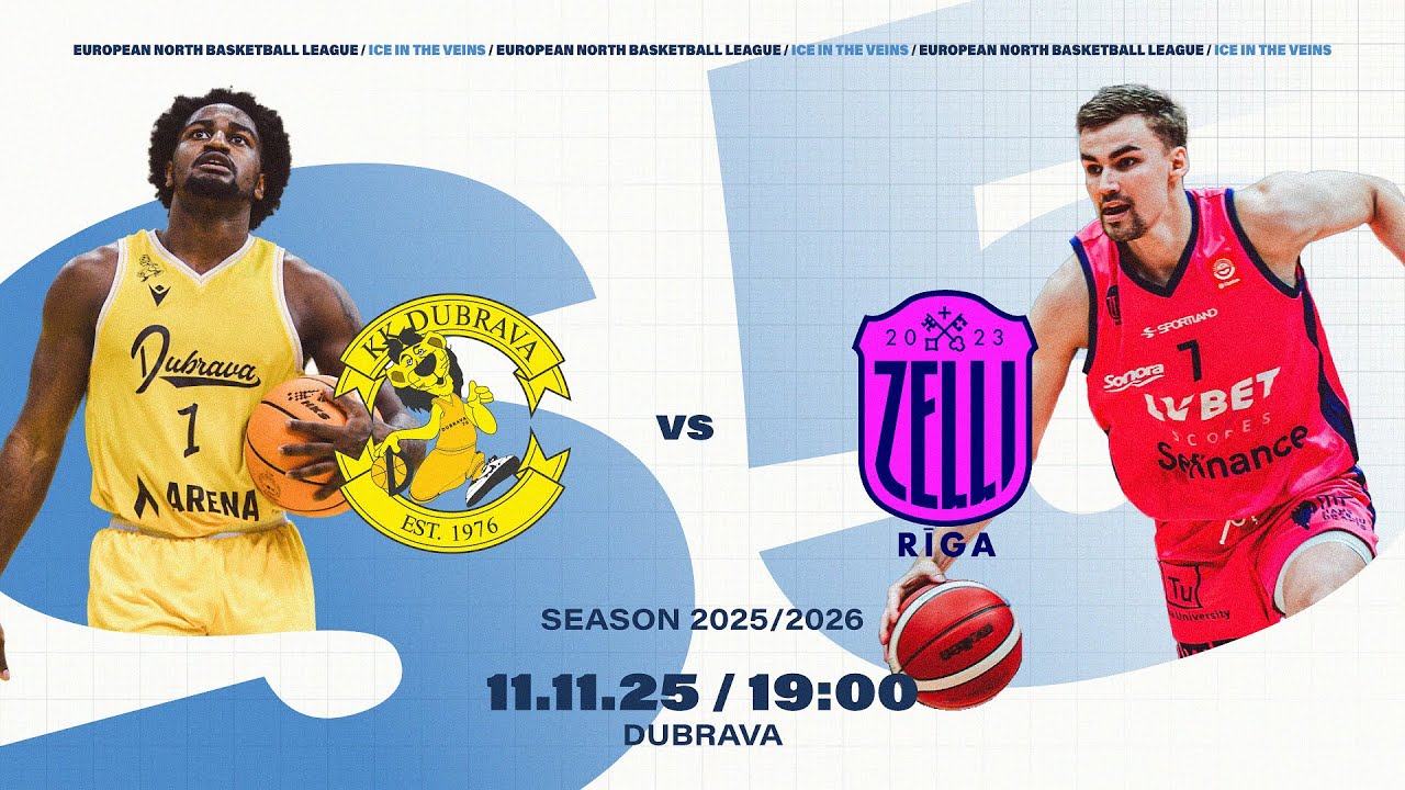BC Dubrava v Riga Zelli | Nov 11, 2025, 7:00 PM| ENBLeague 2025/26
