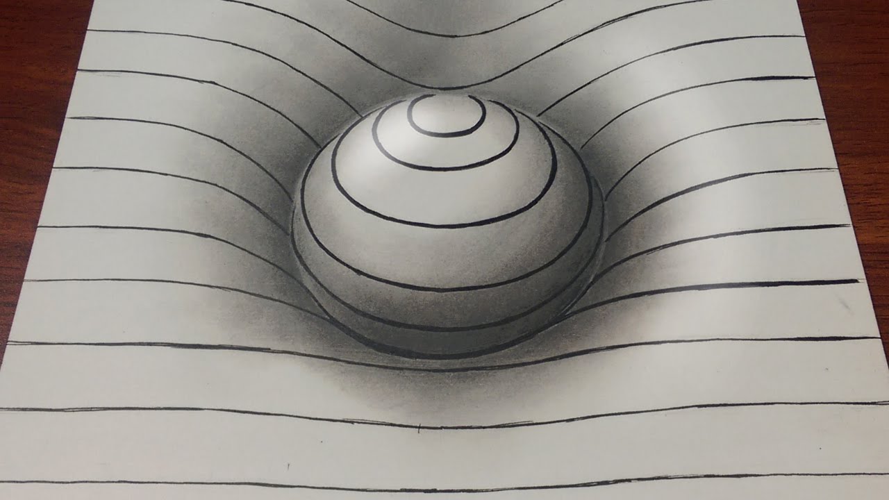 Drawing Easy How to Draw a 3D Sphere with Lines