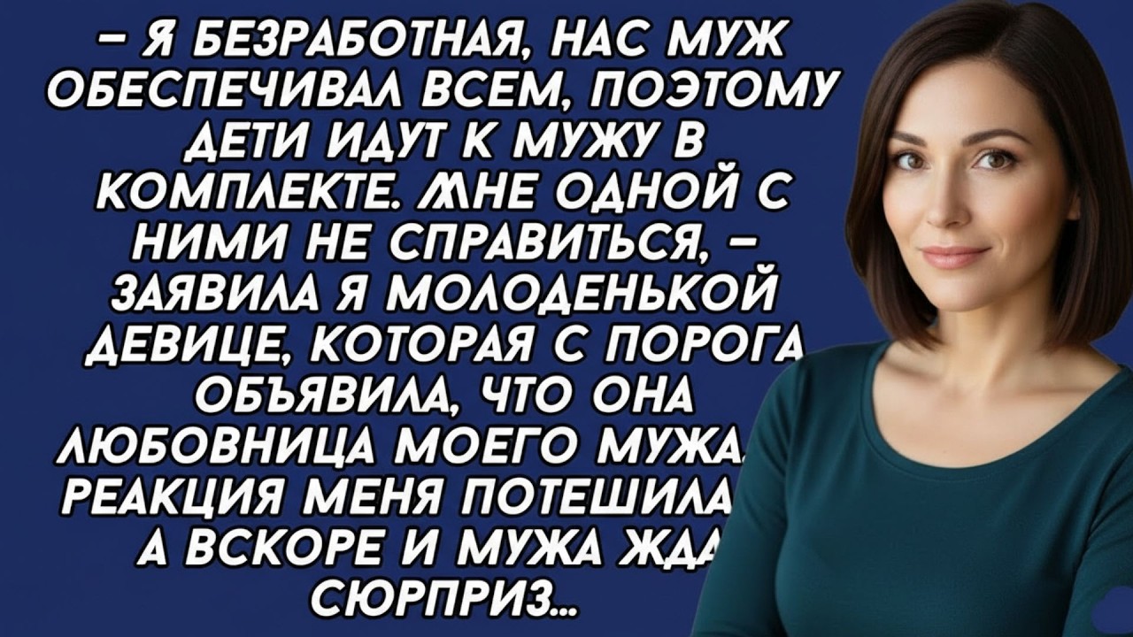 Я любовница вашего мужа,  заявила особь с порога, но жена ловко поставила её на место