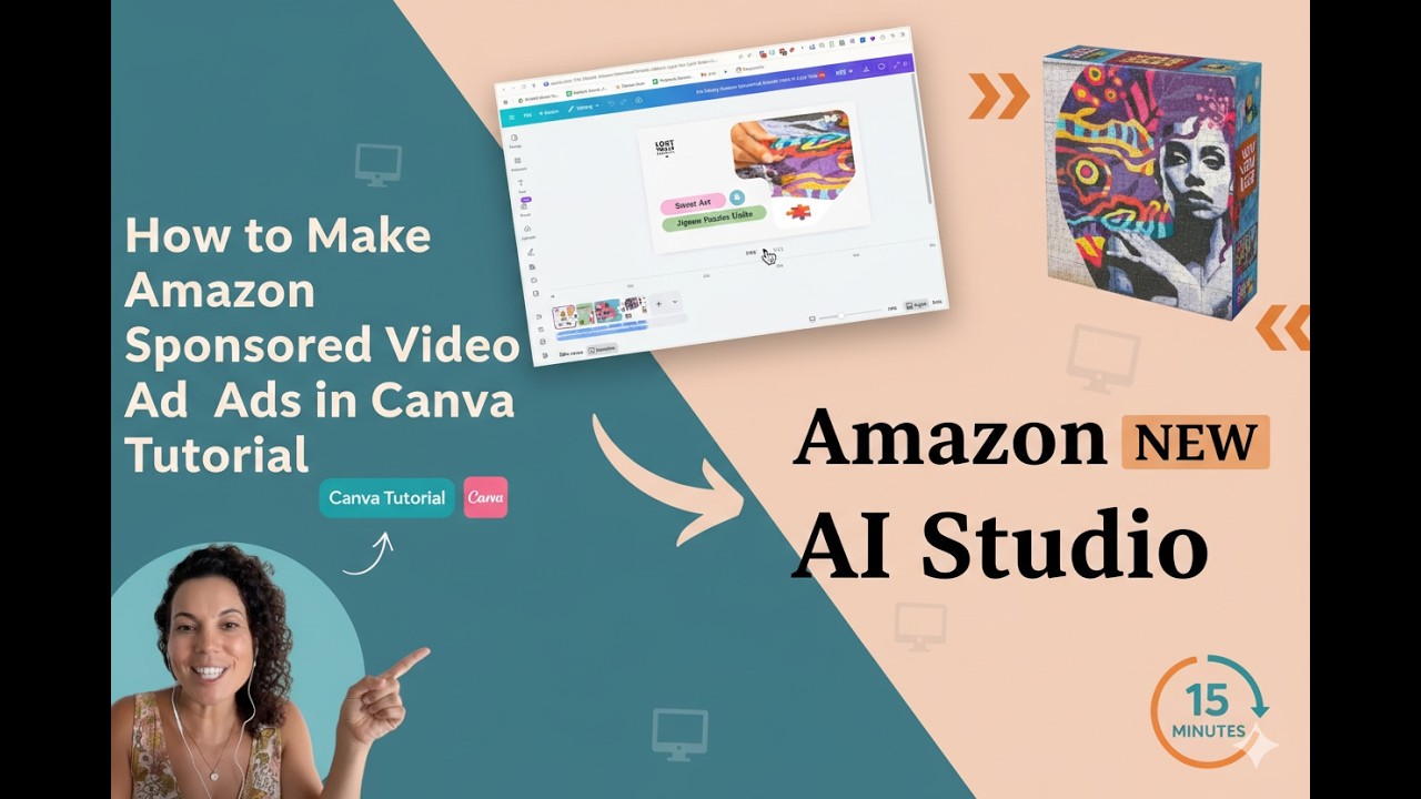 How to Make Amazon Sponsored Video Ads in Canva Tutorial using Amazons new AI Studio