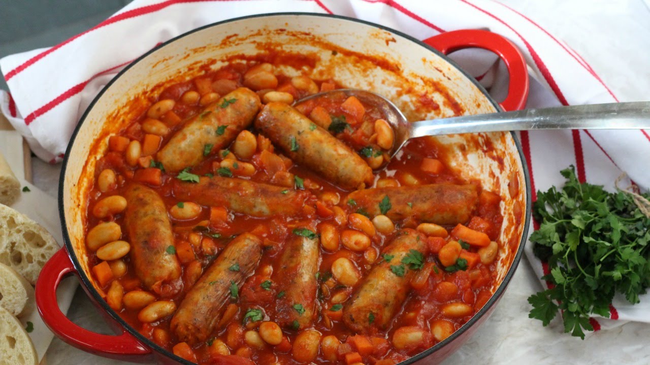 Sausage & Butterbean Casserole | Healthy Family Dinner Recipe