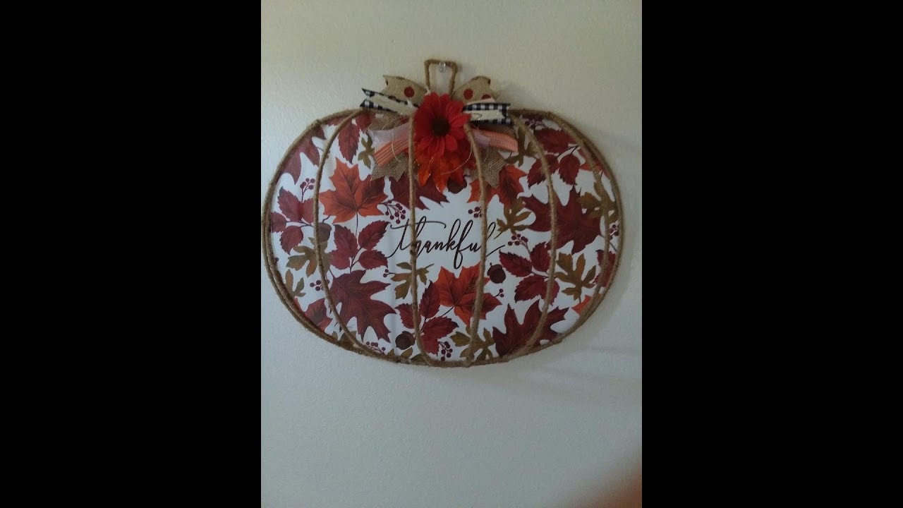 Dollar Tree DIY Pumpkin Wreath Form
