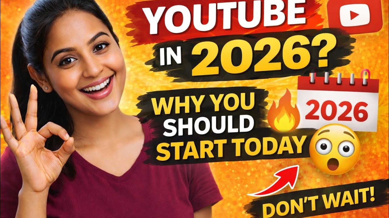 YouTube in 2026 | Why You Should Start Today (No More Waiting) #vlog #yt #youtubevideos #viralvideos