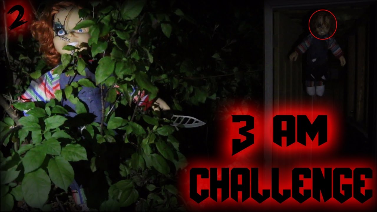 (POSSESSED CHUCKY DOLL) 3 AM OVERNIGHT CHALLENGE || ONE MAN HIDE AND SEEK WITH HAUNTED DOLL!