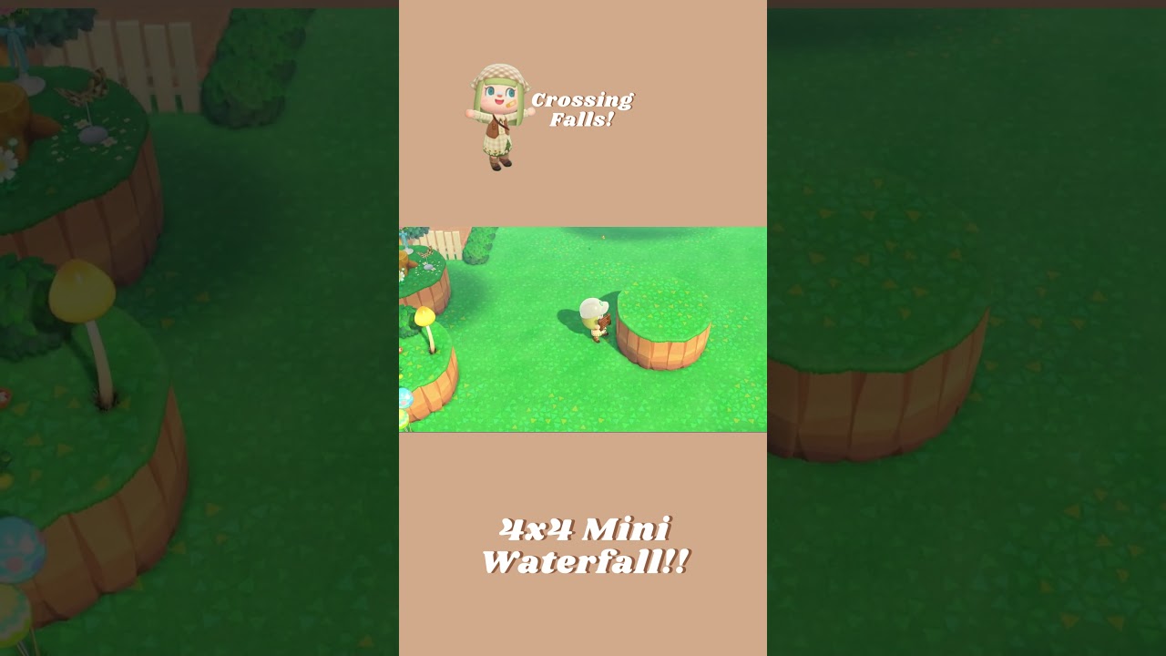 Making Mini Builds in ACNH - Mini Waterfall! #acnhspeedbuild #acnhinspo #acnhfairycore #acnhdesigns