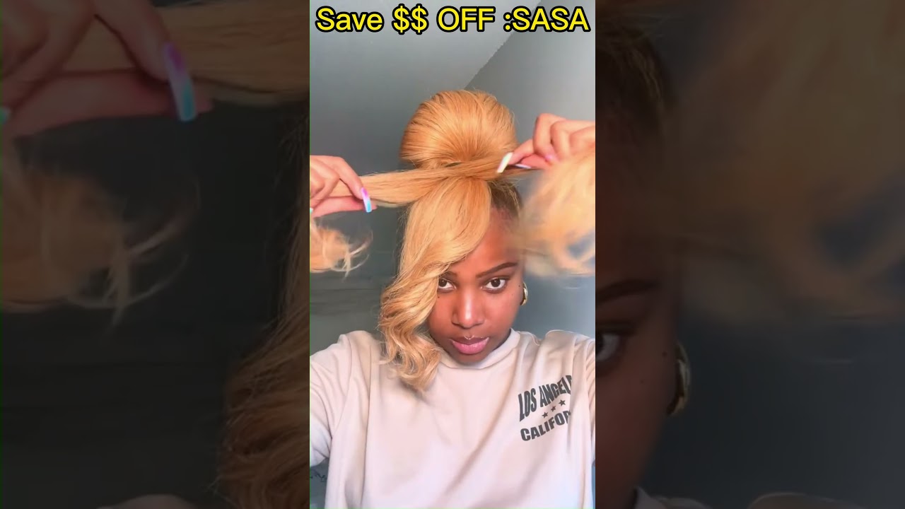 Came Across This Easy Updo With Bangs 😂💁🏽&zwj;♀️Quick Weave Hair Tutorial With Bundles #Elfinhair