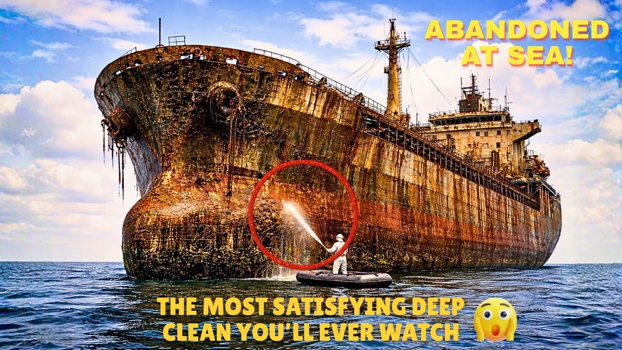 I Restored an ABANDONED Ship in the Middle Ocean | Extreme Rust Removal ASMR | Oddly Satisfying