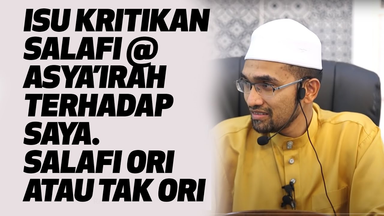 Dr Rozaimi - Isu Kritikan Salafi @ Aya'irah Terhadap Saya. Salafi Ori Atau Tak Ori