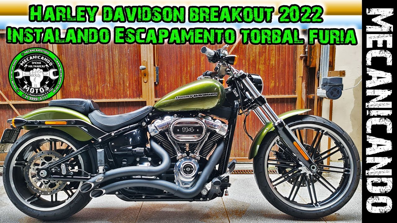 HARLEY DAVIDSON BREAKOUT 2022 - INSTALAMOS ESCAPAMENTO TORBAL FURIA - MECANICANDO