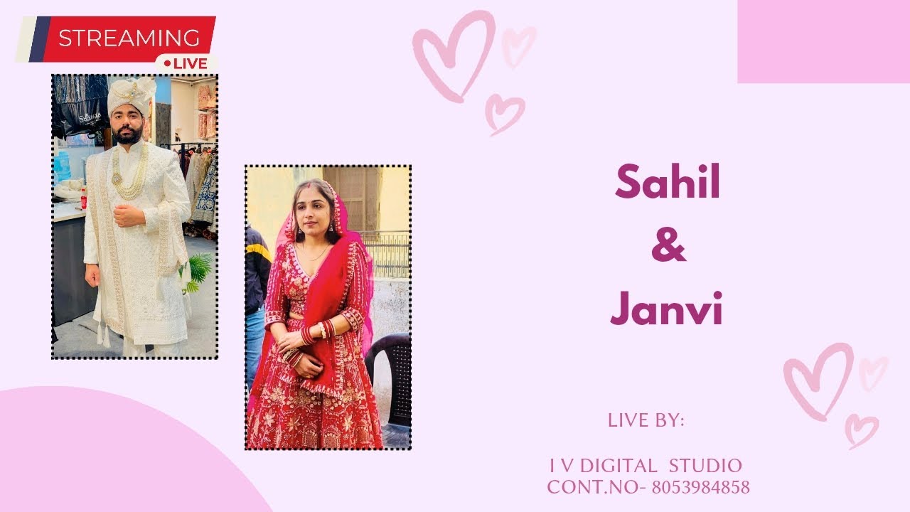 🔴 LIVE: RECEPTION CEREMONY || SAHIL 💞 JANVI || LIVE BY : I V Digital  Studio Cont.no- 8053984858