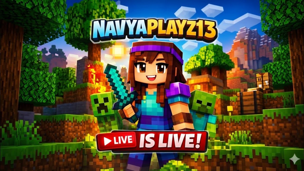 NavyaPlayz13 is live !! Minecraft Live 😊