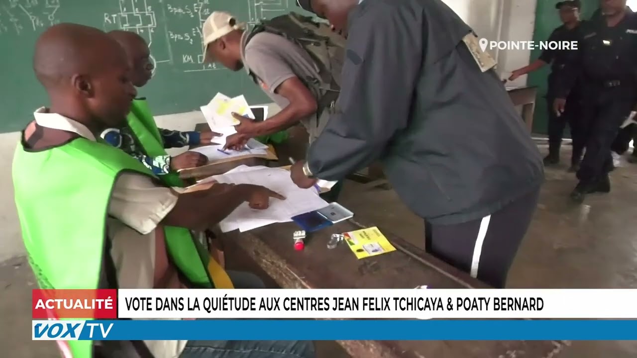 Vote dans la quiétude aux centres Jean Felix Tchicaya