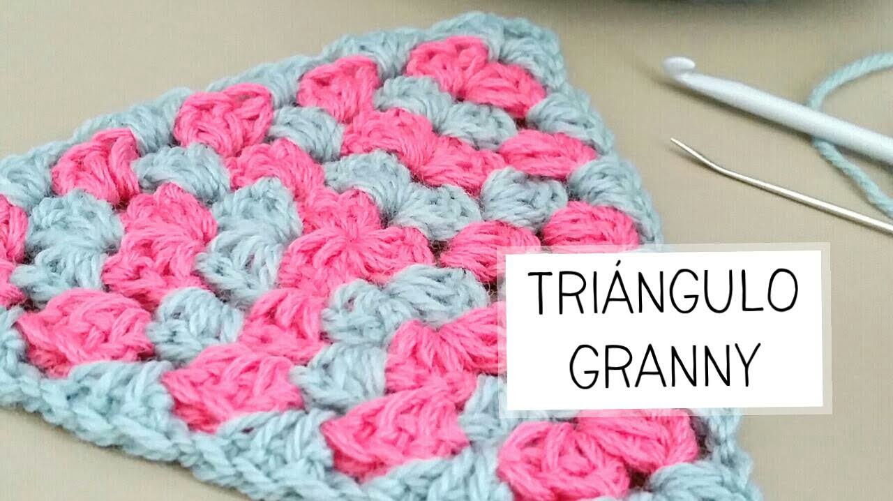 Como tejer un TRIANGULO GRANNY a crochet | Ahuyama Crochet