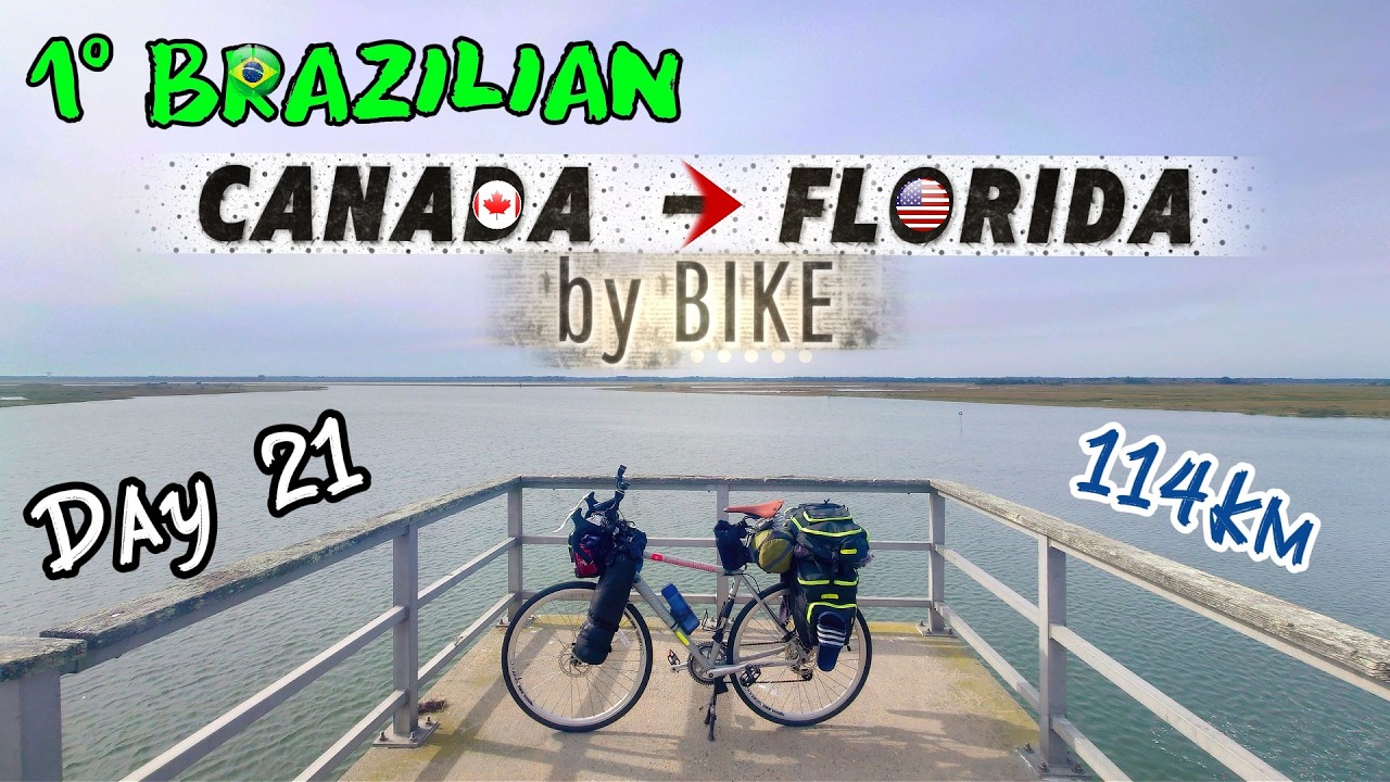 ep20 | 114km pedalando nas estradas rurais de New Jersey | de Bike do Canada ate a Florida EUA