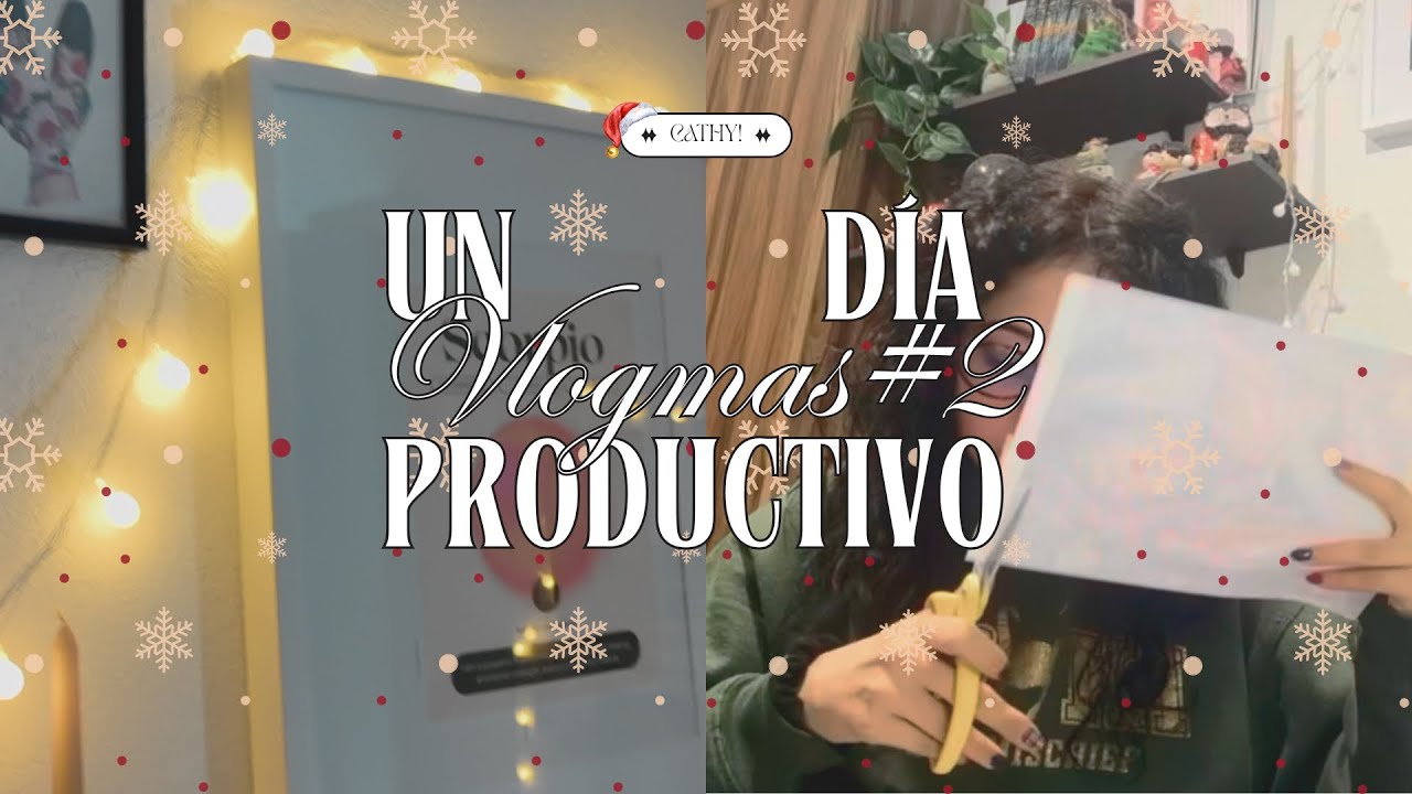 VLOGMAS DAY 2 | Envolviendo regalos, editando y decorando mi cuarto (cozy day)🎁