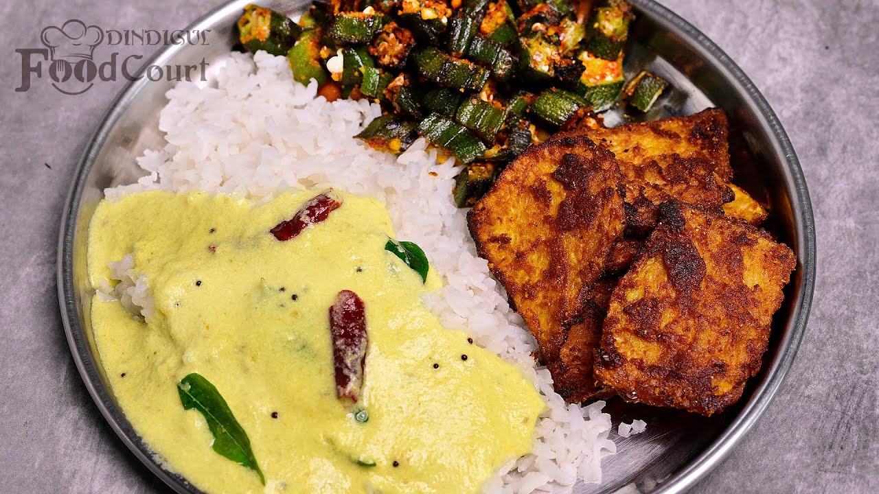 Lunch Menu #17/ More Kulambu/ Senai Kilangu Varuval/ Yam Fry