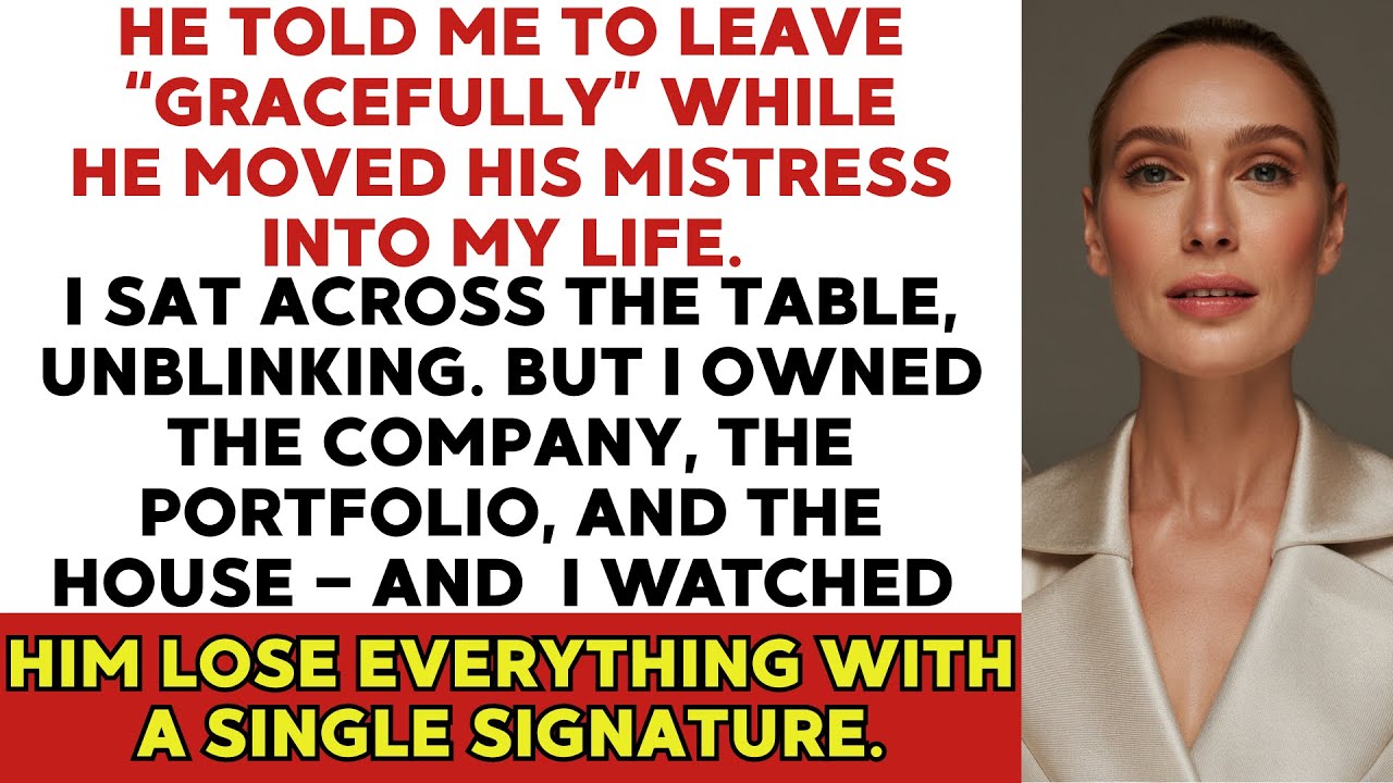 He Told Me to “Let Go Gracefully” — Then Collapsed When the Mistress Got the Legal Papers…