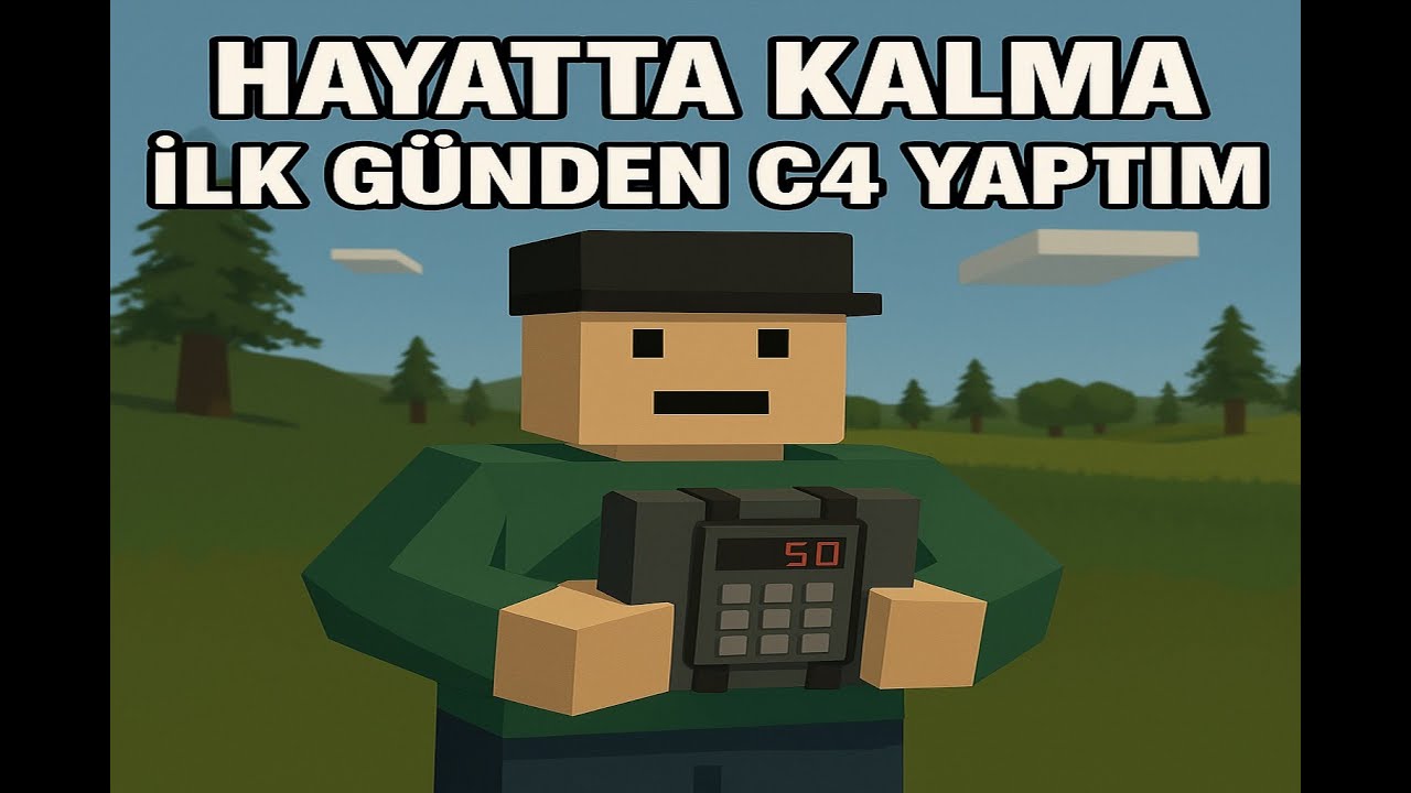 100 GÜN Hayatta Kalma Mücadelesi İlk Gününde C4 Yaptım! | Unturned