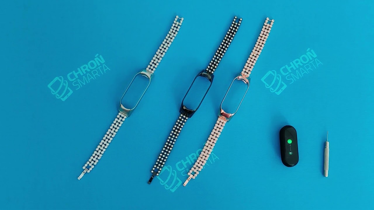 Instrukcja użytkowania opaski z DIAMENCIKAMI do Xiaomi Mi Band 3/4/5/6.