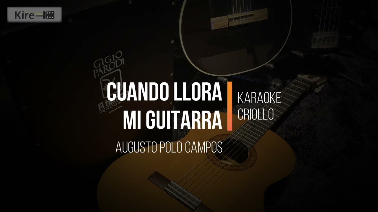 Cuando Llora mi Guitarra - Vals - Karaoke Criollo (Augusto Polo Campos) Ver. Mujer 👩‍🦰💃👗